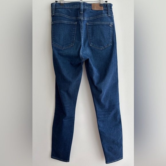 Madewell 10” High Riser Skinny Skinny Dark Wash Jeans, Size 28 - Picture 12 of 16